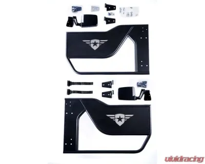 Combat Off Road Half Doors Front Steel Pair Jeep Wrangler 2018-2023|Gladiator 2020-2023 - 15-1046